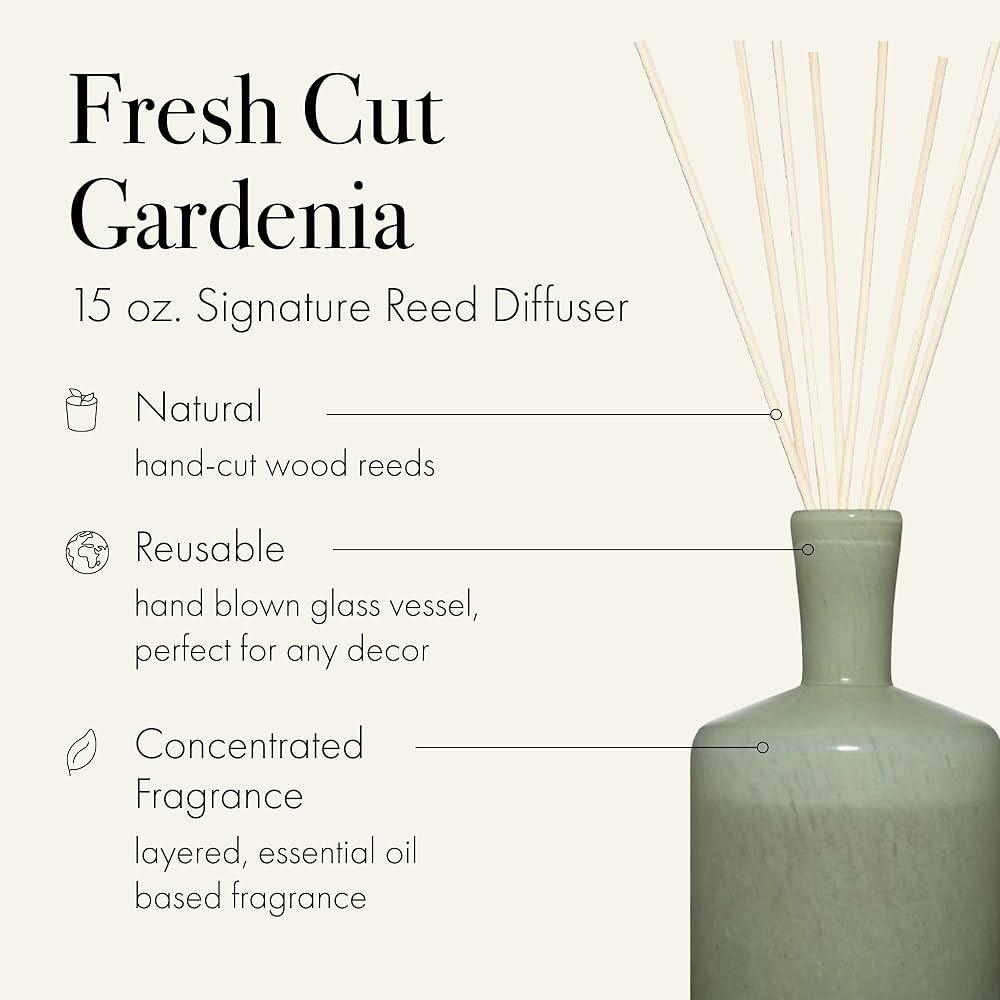 Lafco House & Home Living Room Diffuser Fresh Cut Gardenia 15oz - A Secret Admirer