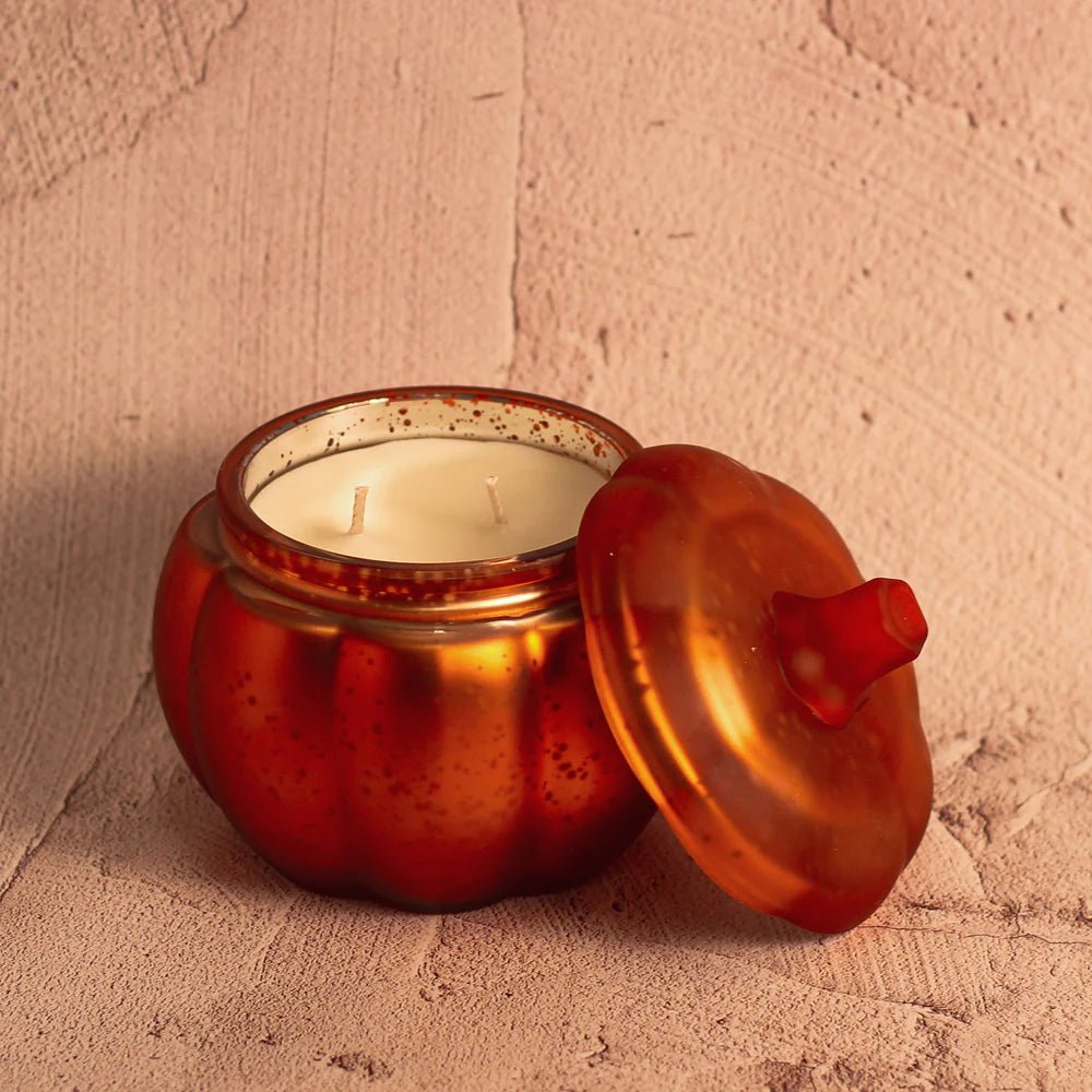A Cheerful Giver Orange Cinnamon Clove - Luxe Pumpkin Large Candle - A Secret Admirer