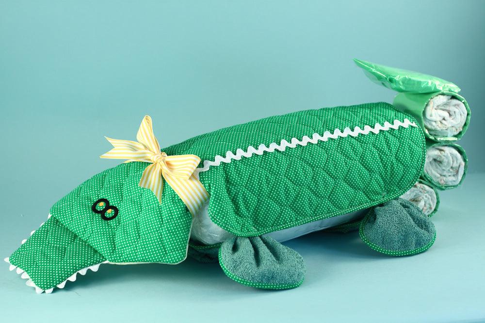 Alligator Changing Pad Diaper Cake Baby Gift - A Secret Admirer