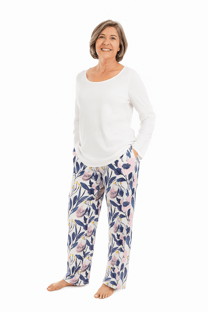 Amanda Blu Xlarge Cool Florals Leopard Pajama Pants - A Secret Admirer