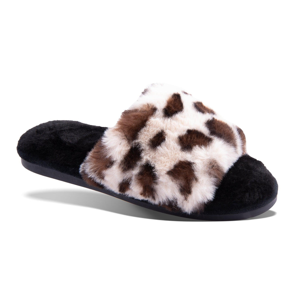 Amanda Blue Leopard Slide Slippers (Small 6 - 7) - A Secret Admirer