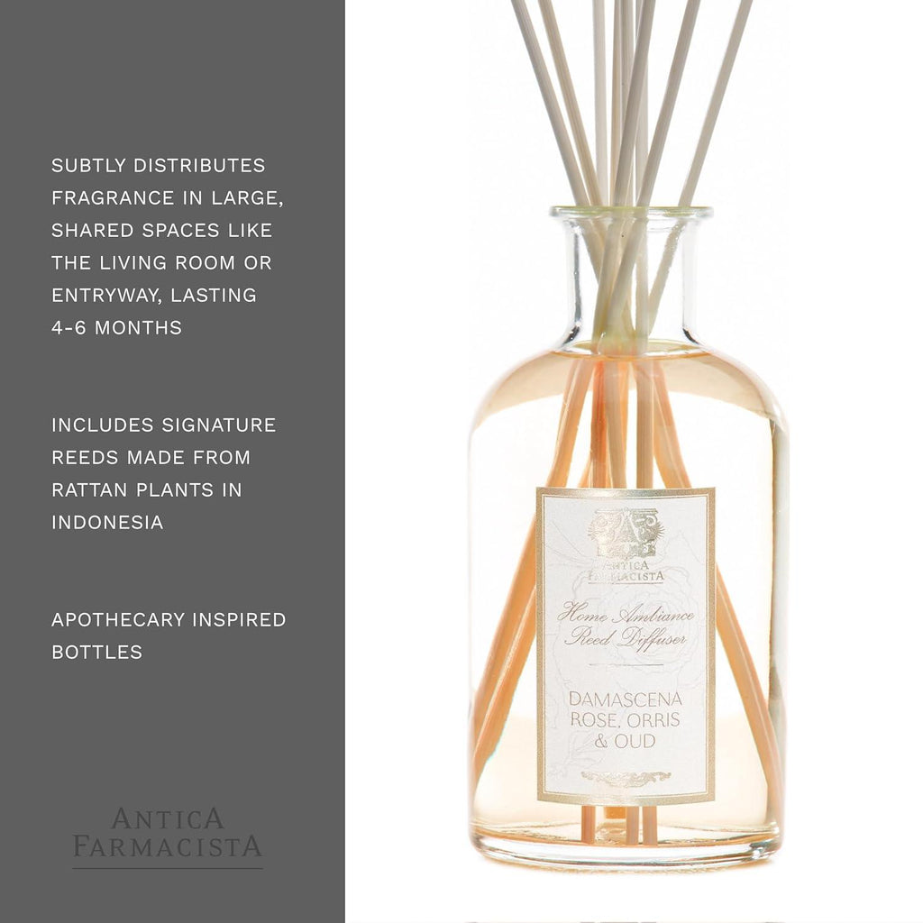 Antica Farmacista Home Ambiance Damascena Rose, Orris and Oud Diffuser 17oz - A Secret Admirer