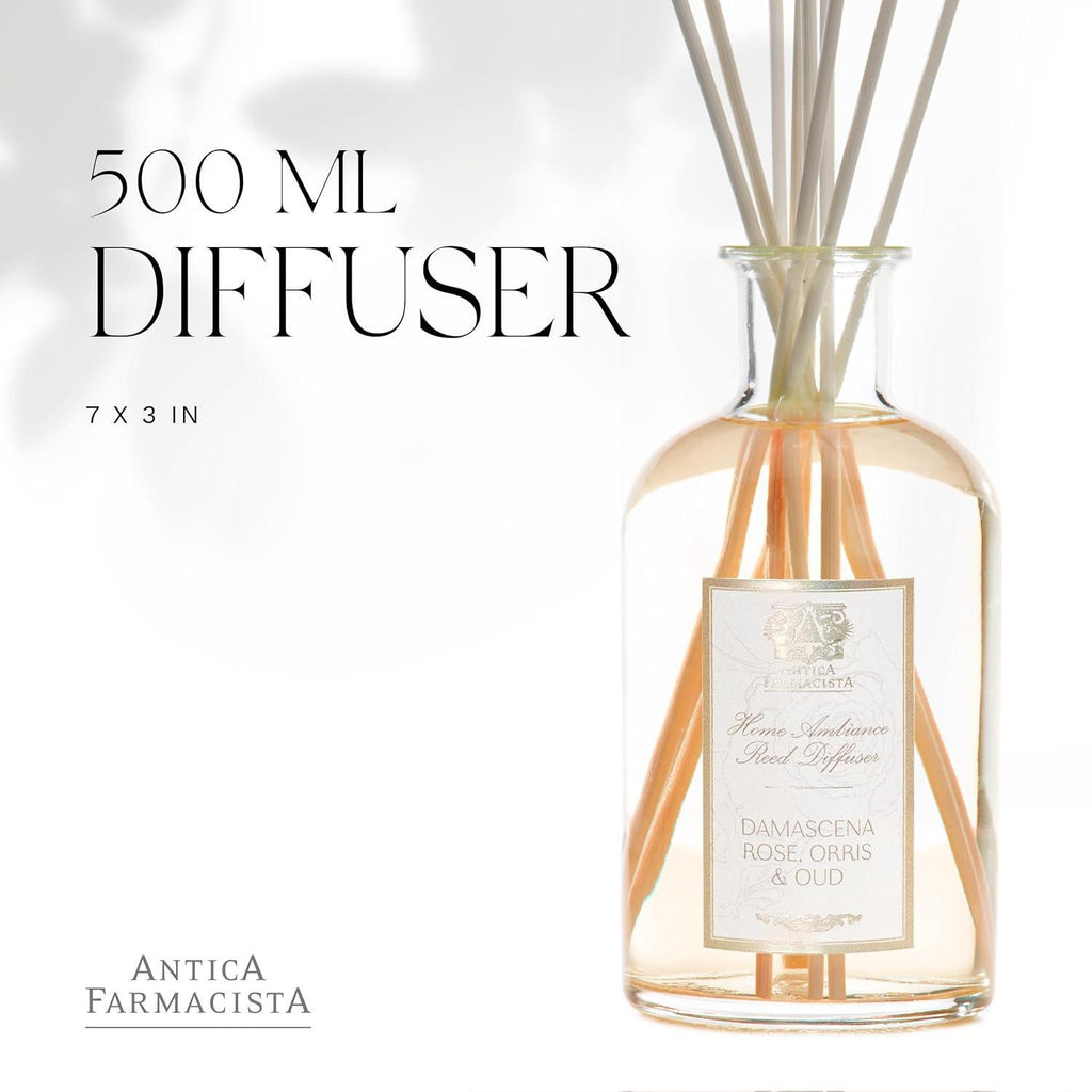 Antica Farmacista Home Ambiance Damascena Rose, Orris and Oud Diffuser 8.4oz - A Secret Admirer