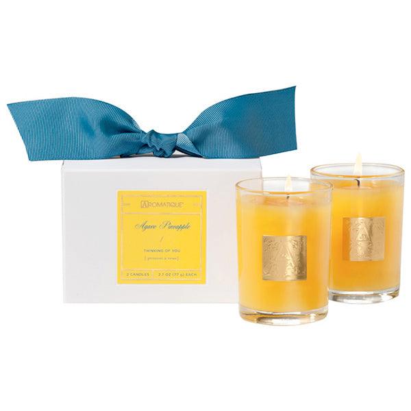 Aromatique Agave Pineapple Thinking of You Votive Candle Set - A Secret Admirer