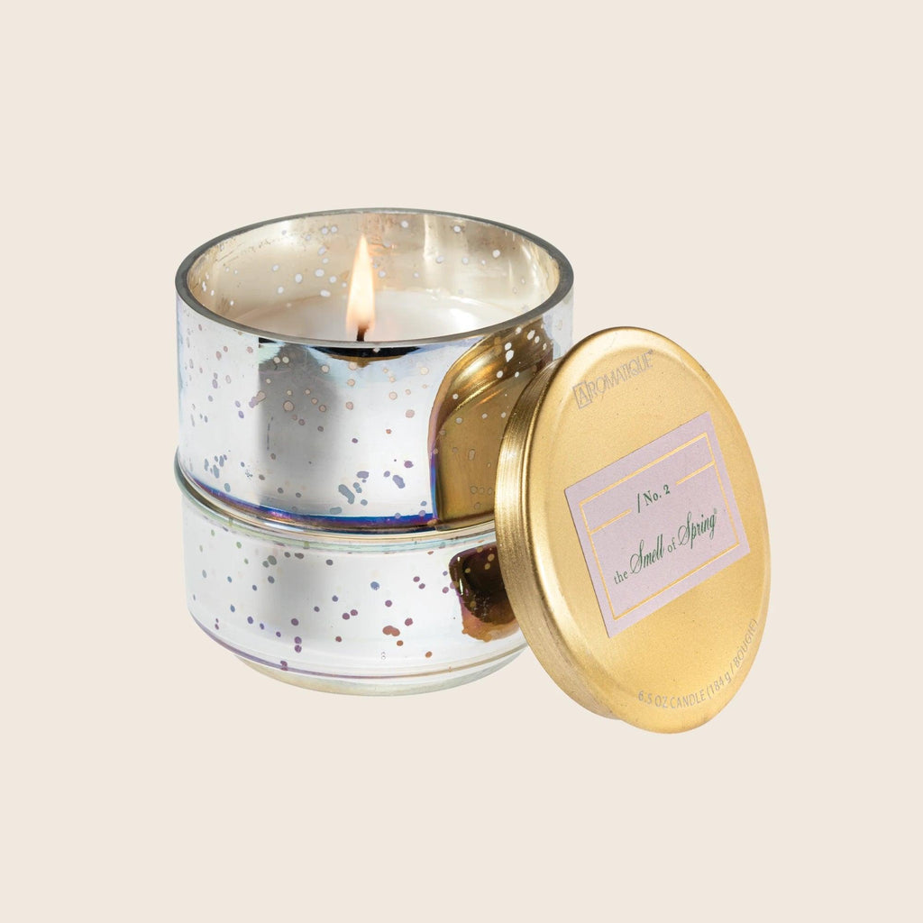 Aromatique The Smell of Spring - SM Metallic Candle 6.5 Oz - A Secret Admirer