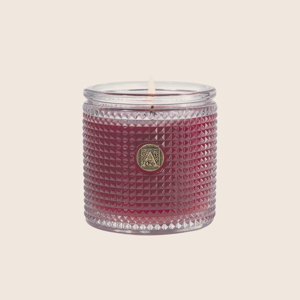Aromatique Vanilla Textured Glass Candle 6 Oz - A Secret Admirer