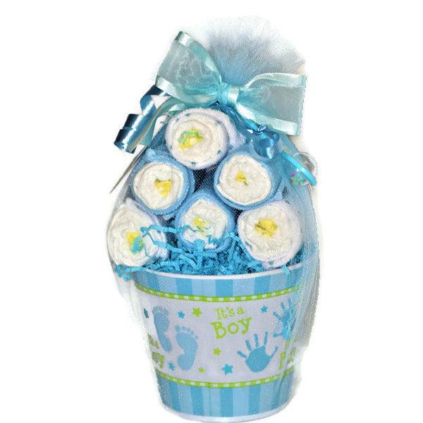Baby Boy Diaper Pail in Gift Wrap - A Secret Admirer