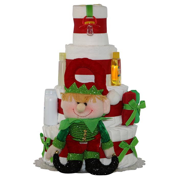 Baby Christmas Celebration Diaper Cake 4 Tiers - A Secret Admirer