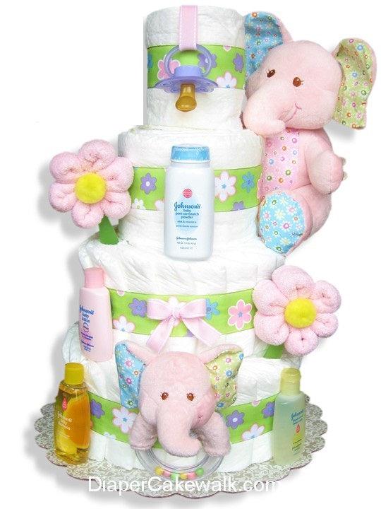 Baby Elephant Diaper Cake - A Secret Admirer