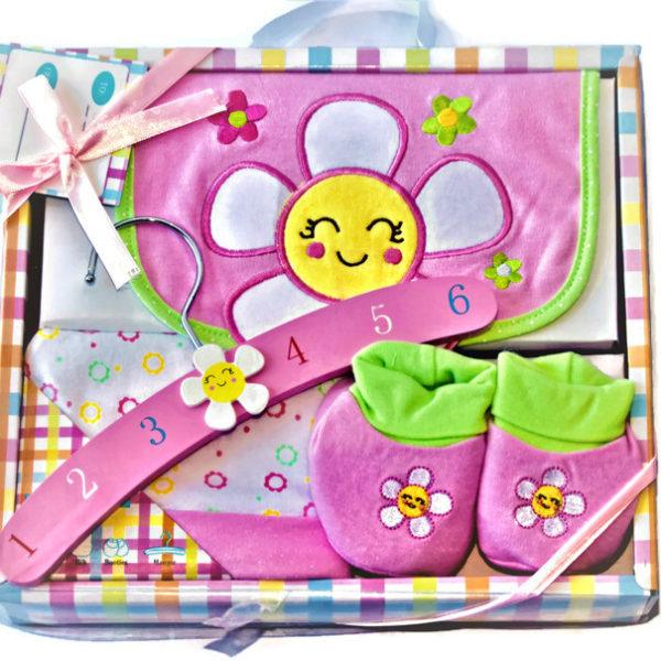 Baby Girl 4 Piece Layette Hanger Box Gift Set - A Secret Admirer