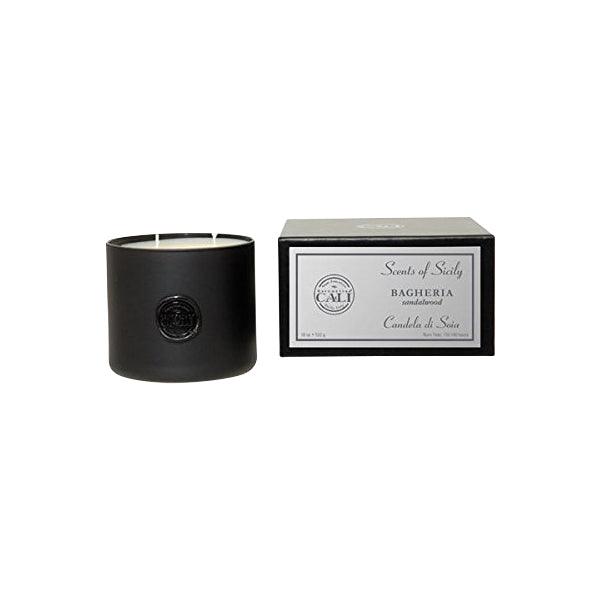 Baronessa Cali Scents of Sicily Bagheria (Sandalwood) Black Candle 18oz - A Secret Admirer