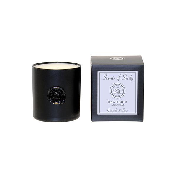 Baronessa Cali Scents of Sicily Bagheria (Sandalwood) Black Candle 9oz - A Secret Admirer