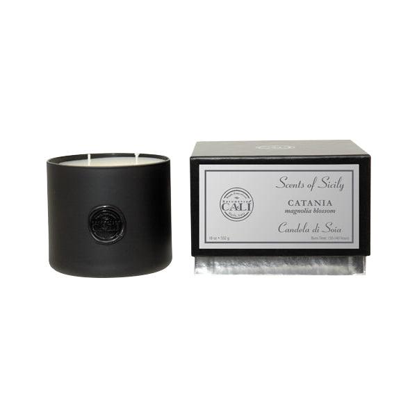 Baronessa Cali Scents of Sicily Catania (Magnolia Blossam) Black Candle 18oz - A Secret Admirer