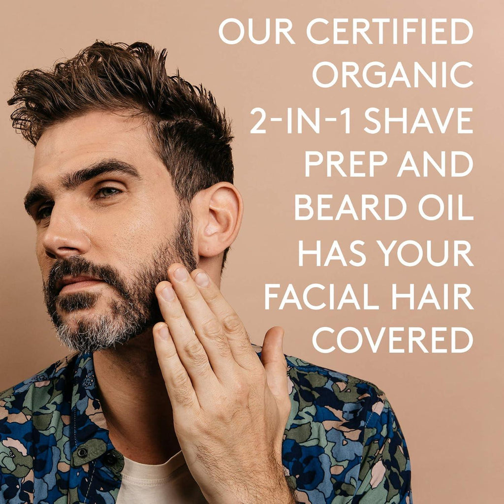 Barrel and Oak - Organic Pre - Shave & Beard Oil, 2 - In - 1 Essential Oil Barrier for Men, Nourishing & Taming Facial Hair, Vegan (Cedar & Bergamot, 1 oz) - A Secret Admirer