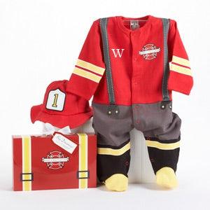 Big Dreamzzz Baby Firefighter Two - Piece Layette Set in Firefighter - themed Gift Box - A Secret Admirer