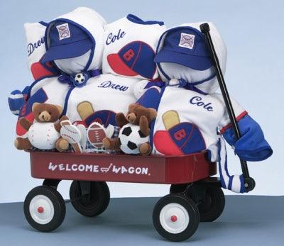 Boys Deluxe Welcome Wagon Personalized Gift For Twins - A Secret Admirer