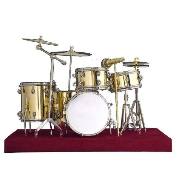 Broadway Gifts Gold Drum Set 9x7 Tabletop Figurine - A Secret Admirer