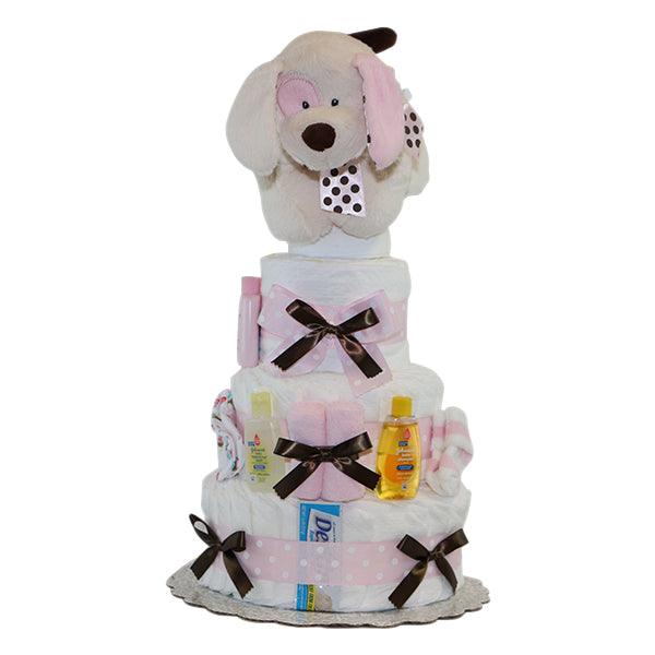 Chocolate Drops Girl Diapercake - A Secret Admirer