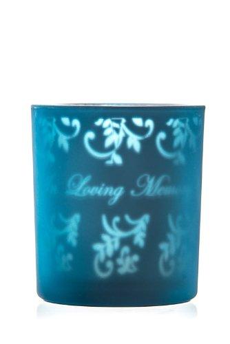 Copa Judaica Candle Holder Blue - In Loving Memory - A Secret Admirer