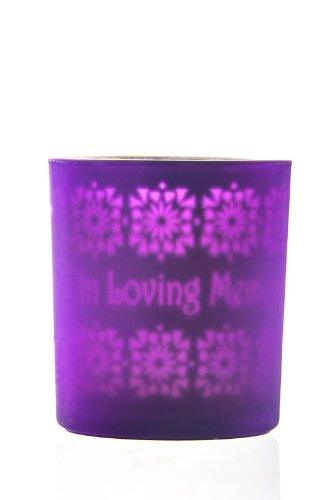 Copa Judaica Candle Holder Purple - In Loving Memory - A Secret Admirer