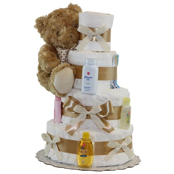 Diapercakewalk Beige Bear Diapercake - A Secret Admirer