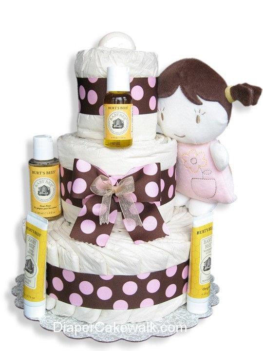 EcoFriendly Baby Doll Diaper Cake - A Secret Admirer