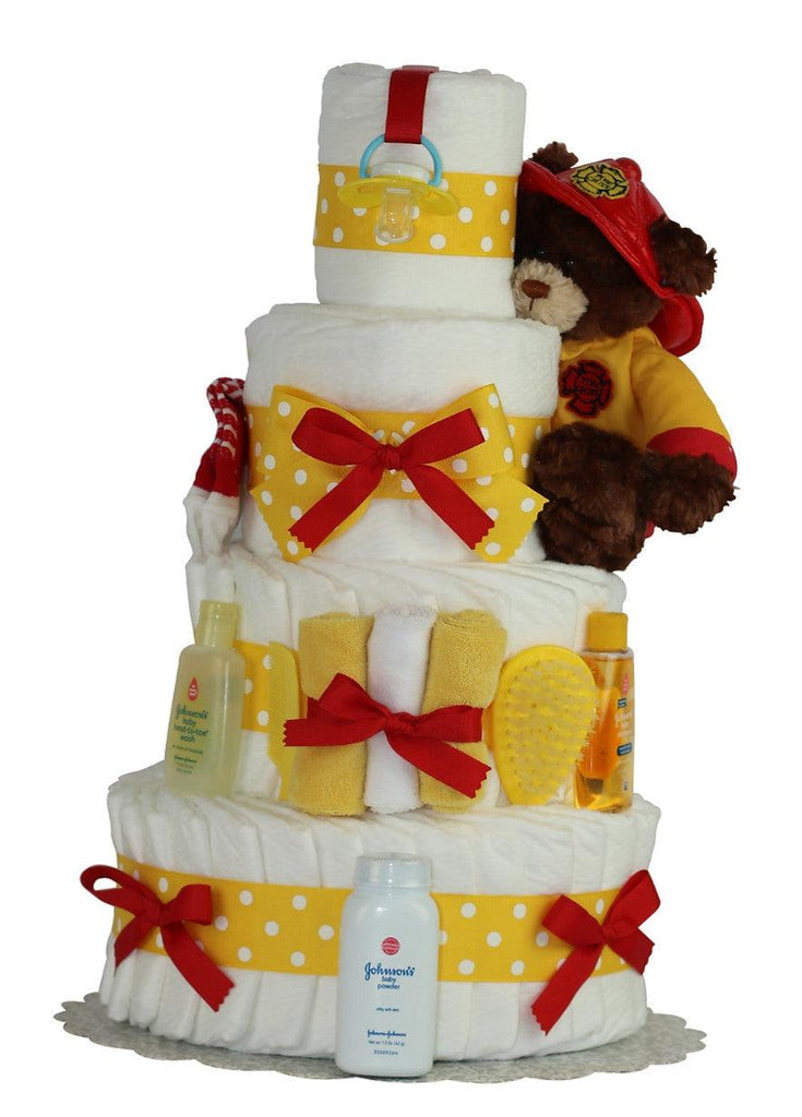 FIREMAN 4 TIERS Diaper Cake - A Secret Admirer