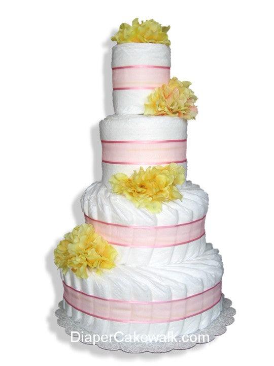 Floral Diaper Cakes - Choose Colors - A Secret Admirer