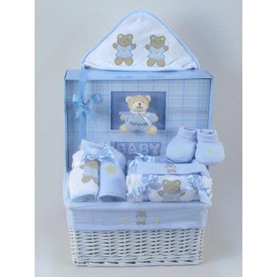 Forever Baby Boy Book & Layette Baby Gift Basket - A Secret Admirer