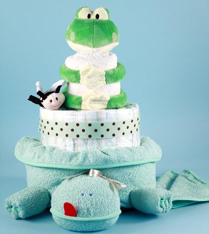 Friendly Frog Diaper Cake Baby Gift - A Secret Admirer