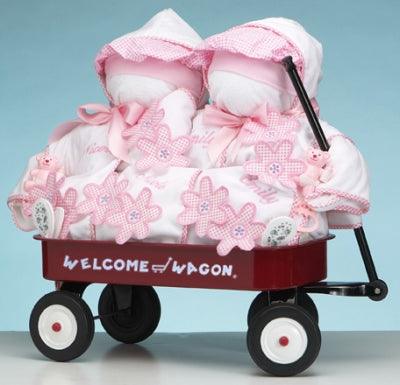 Girls Deluxe Welcome Wagon Personalized Gift For Twins - A Secret Admirer