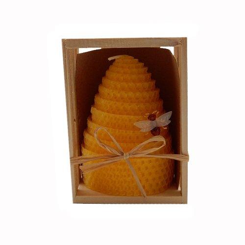 Green Pastures Wholesale Beeswax Yellow Honeycomb Shaped Pillar Candle 3 x 4 inch - A Secret Admirer