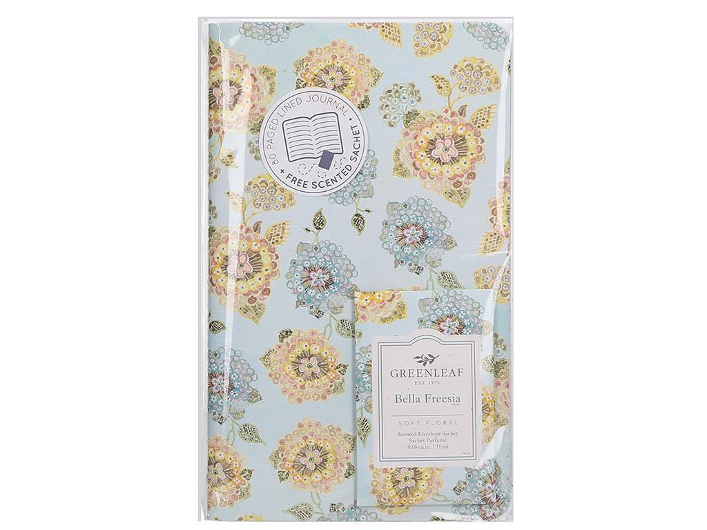 Greenleaf Bella Freesia Patterned Journal with Small Sachet - A Secret Admirer