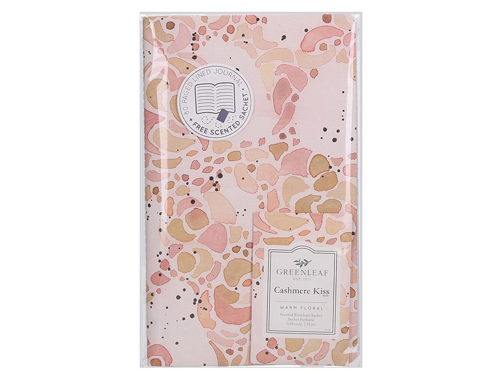 Greenleaf Cashmere Kiss Patterned Journal with Small Sachet - A Secret Admirer
