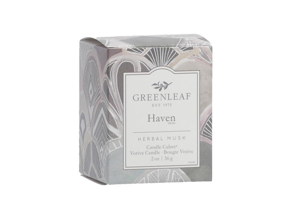 Greenleaf Haven Candle Cube Votive - A Secret Admirer
