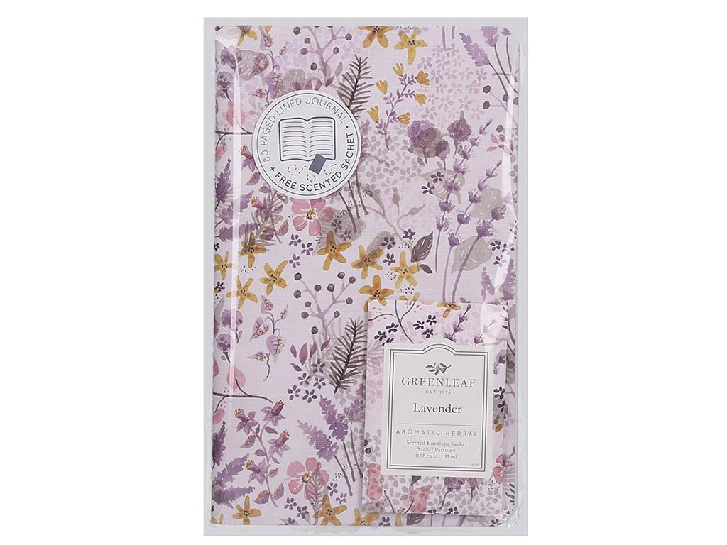 Greenleaf Lavender Patterned Journal with Small Sachet 6 - Pack - A Secret Admirer