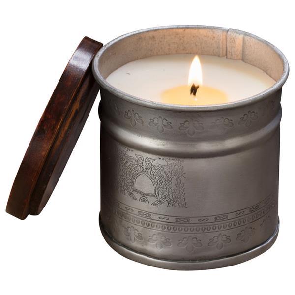 Himalayan Trading Post Iron Pot Candle Bougainvillea/Tobacco Bark 12oz - A Secret Admirer