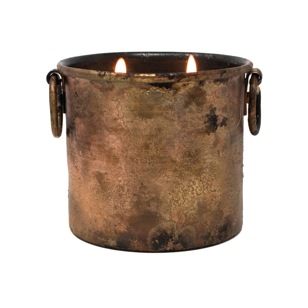 Himalayan Trading Post Journey Medium Candle METAL COLLECTION Tobacco Bark - A Secret Admirer