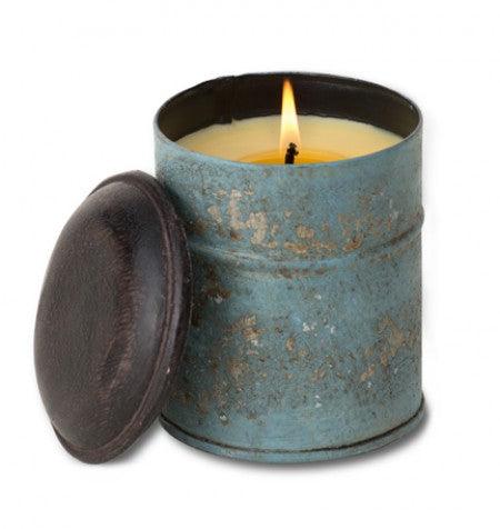 Himalayan Trading Post Spice Tin Blue Candle Orange Grove 10oz - A Secret Admirer