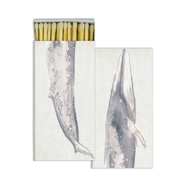HomArt Large Decorative Watercolor Whale Matches - A Secret Admirer