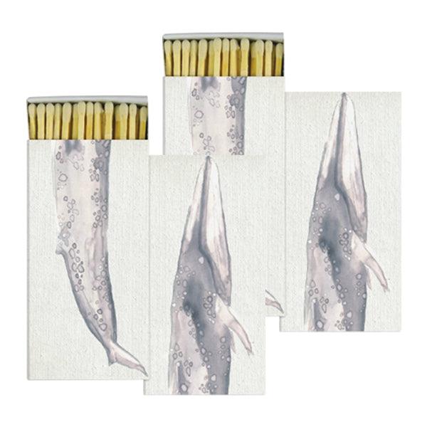 HomArt Large Decorative Watercolor Whale Matches Set of 2 - A Secret Admirer