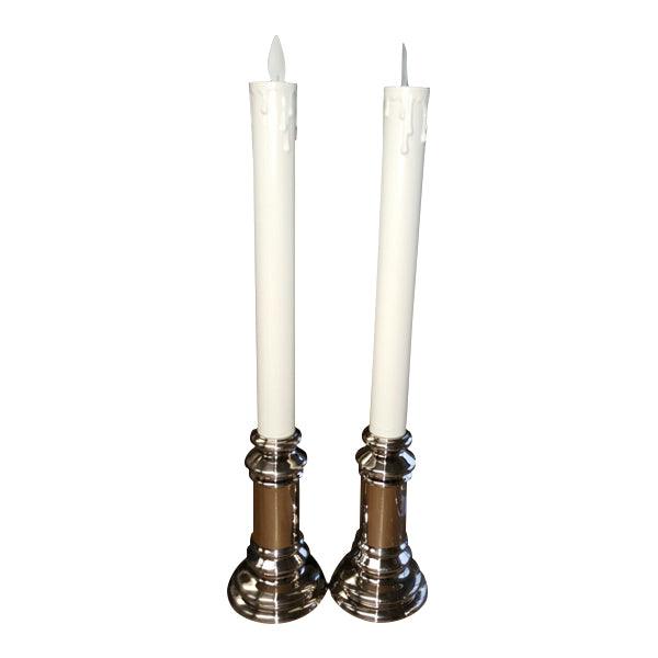 House of Zog Flickering LED Resin Pillar Shabbat Candle 9" - A Secret Admirer