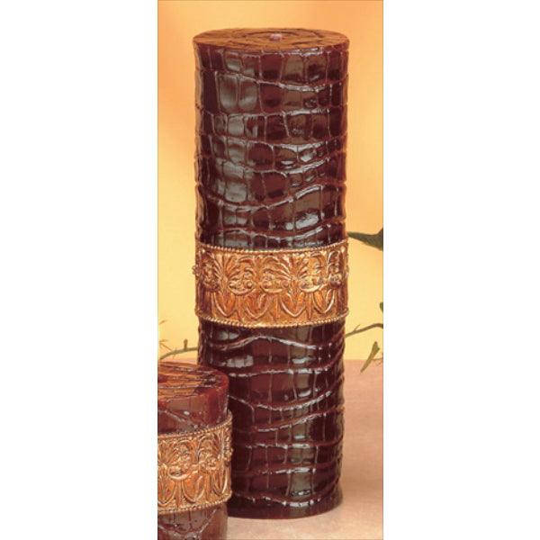 House of Zog Large Alligator Skin with Gold Band Candle 6" - A Secret Admirer
