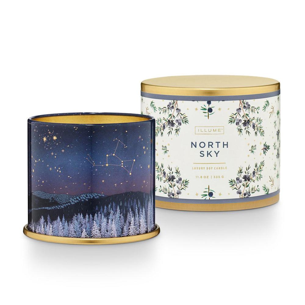 Illume North Sky Large Tin Candle 11.8 Oz - A Secret Admirer