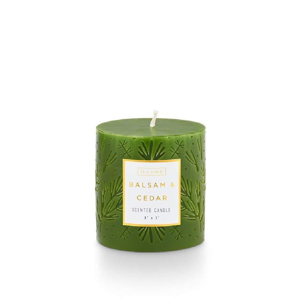ILLUME Pillar Balsam Cedar 3X3 Inch - A Secret Admirer