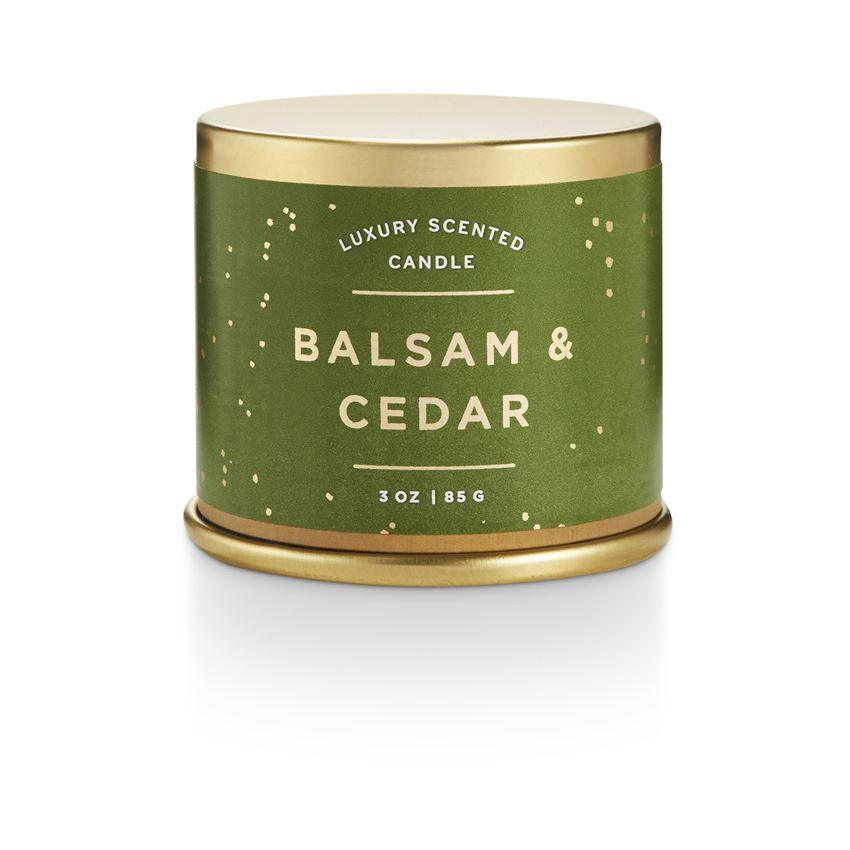ILLUME SEASONAL BALSAM & CEDAR DEMI TIN CANDLE 3OZ - A Secret Admirer