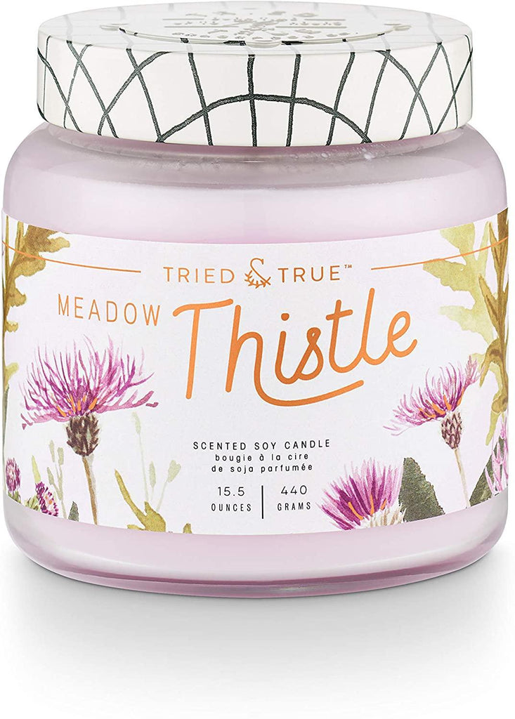 Illume Tried and True Meadow Thistle Large Jar Candle 15.5Oz - A Secret Admirer