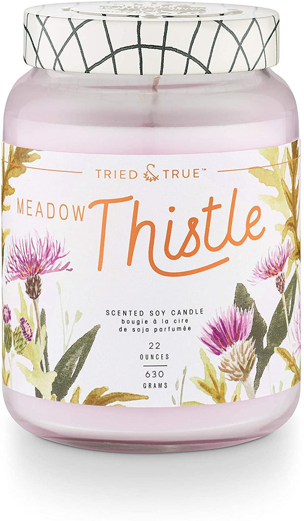 Illume Tried and True Meadow Thistle XLarge Jar Candle 22.6Oz - A Secret Admirer