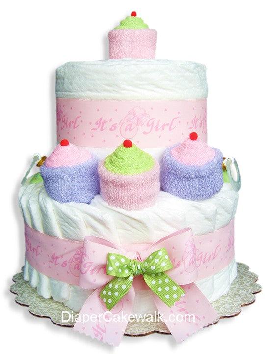 It's A Girl! Mini Diaper Cake - A Secret Admirer