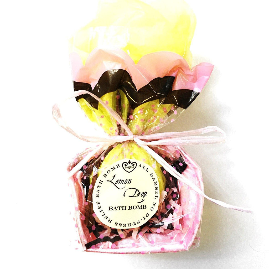 Jaqua Lemon Drop Bath Bomb with Coconut Oil - A Secret Admirer